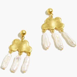 Pearl Rain Statement Earrings Madewell Gold